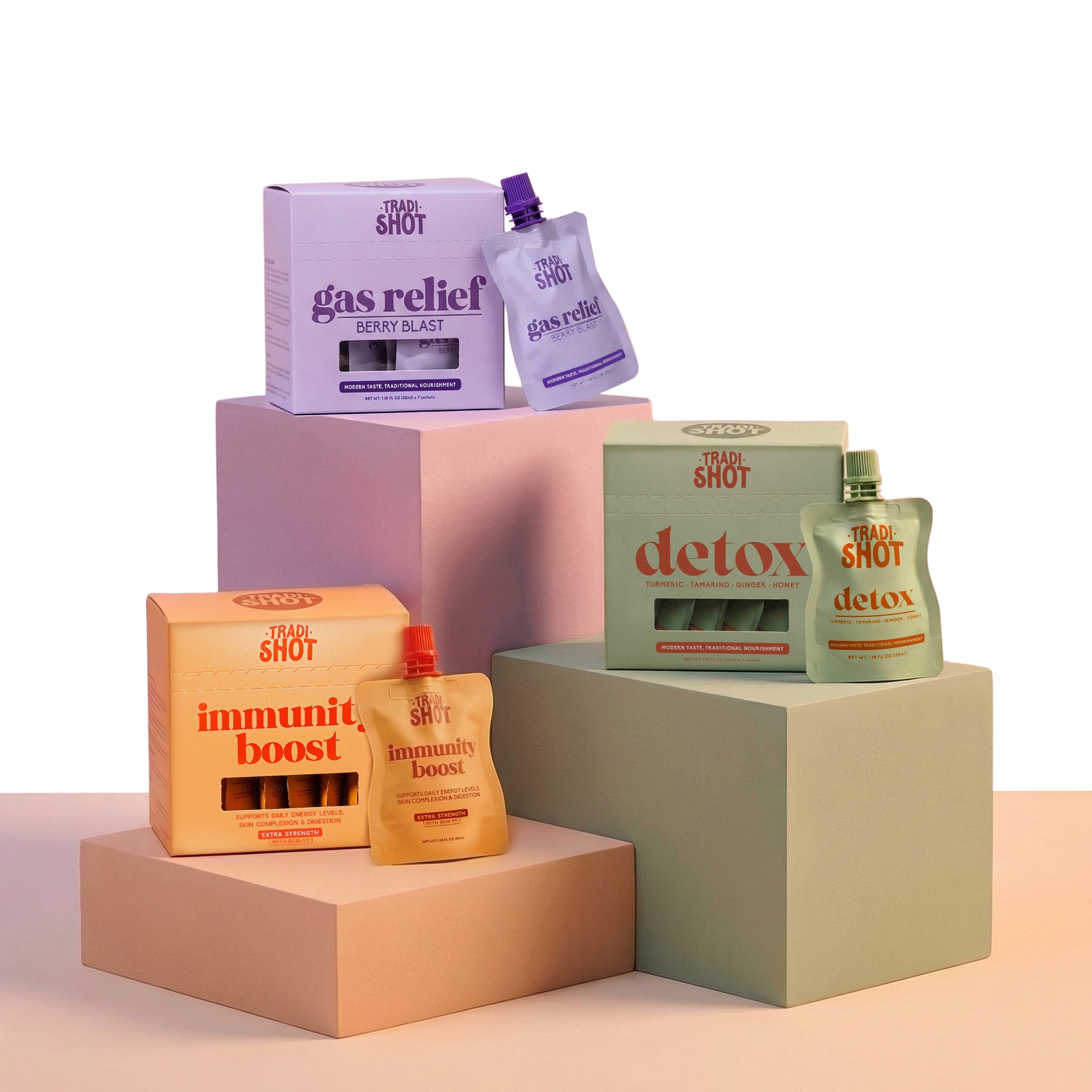 Jamu Trio Essentials - Immunity + Detox + Gas Relief