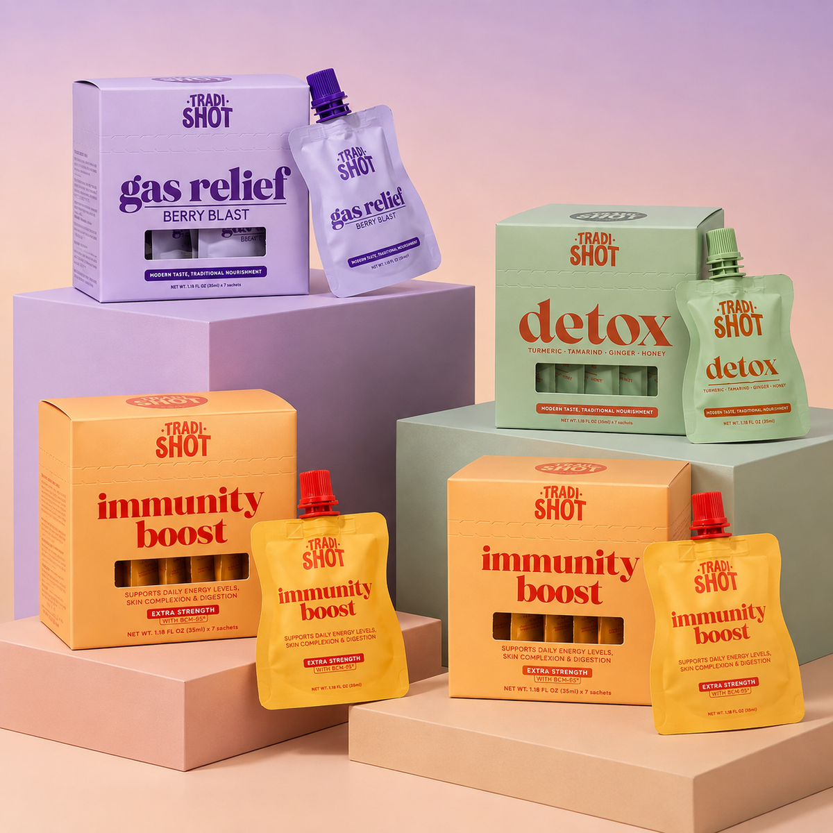 Signature Jamu Ritual - 2x Immunity + 1x Detox + 1 Gas Relief